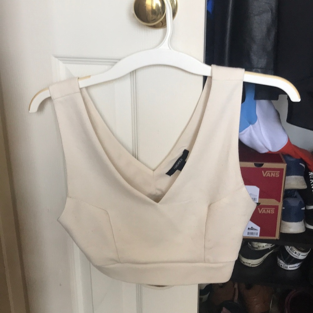 crop top creme tank